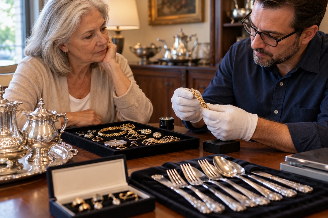Downsizing an Estate in Sebring? How to Sell Gold Jewelry and Silver Flatware Without Getting Shortc